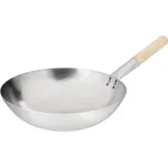 Vogue wok z měkké oceli s kulatým dnem 356mm