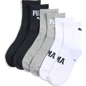 Dámské oblečení Puma Logo Short Crew 3 Pack 93863506 - grey/white/black 43/46
