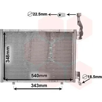 Klimatizace automobilu VAN WEZEL Kondenzátor klimatizace VAW 18005593