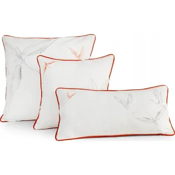 Polštář Dekorační polštář s výplní LEA 16x62 oranžový - letící jeřábi