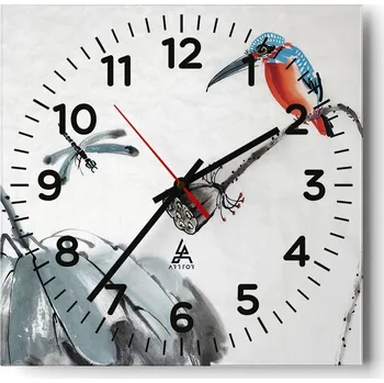 Hodiny Kuchyňské nástěnné hodiny 30x30 Abstrakce Skleněné hodiny do obýváku Moderní Tiché