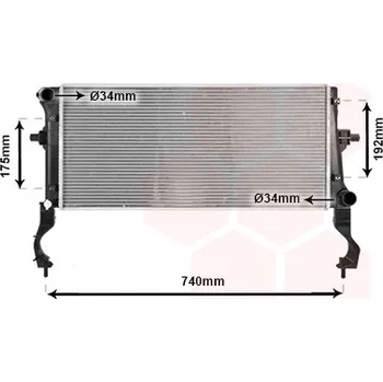 Chladič motoru Chladič, chlazení motoru VAN WEZEL 82012738