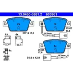 ATE Sada brzdových destiček AT 603861