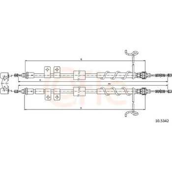 Autodíl Tažné lanko, parkovací brzda COFLE CFE10.5342