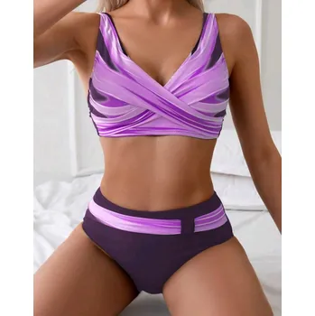 Dámské plavky Dámské modré plavky Barva: Fialová, Velikostní tabulka: M