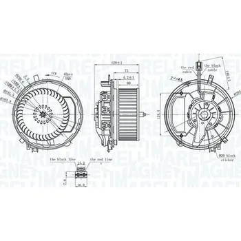 Ventilátor topení a klimatizace vnitřní ventilátor MAGNETI MARELLI 069412245010