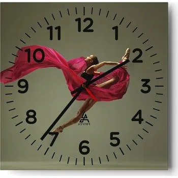 Hodiny Nástěnné hodiny do obýváku 40x40 Tanečnice Bezhluké hodiny na skle Tiché