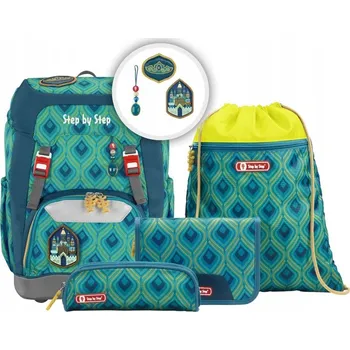 Školní batoh Školní batoh Step by Step s více přihrádkami, zelený, 22 l