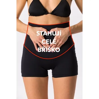 GoldBee Krátké Kraťásky Stahující Celé Břicho Black Barva: Black, Velikost: XL