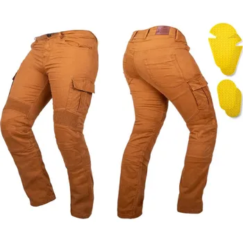 Moto kalhoty W-TEC Moto jeansy Wallbridge Caramel karamelová - 34/32