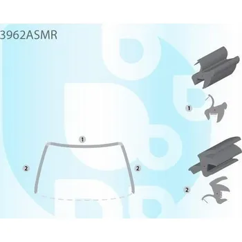 Autosklo PILKINGTON Bauset (lišta) čelního okna AS 3962ASMR