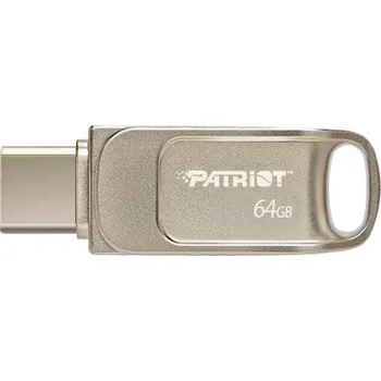 USB flash disk Patriot TAB T560/64GB/USB 3.2/USB-A + USB-C/Stříbrná PS64GT560DS5D