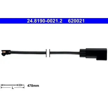 Brzdová destička ATE Výstražný kontakt opotřebení obložení AT 620021