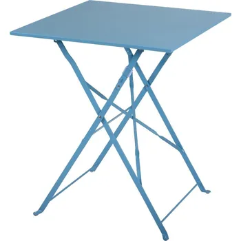 Jídelní stůl Bolero ocelový stůl v pouličním stylu čtvercový v mořské barvě 600mm