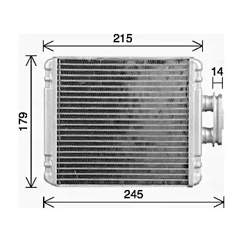 Výměník tepla AVA QUALITY COOLING Výměník tepla vnitřního vytápění AVA VN6434