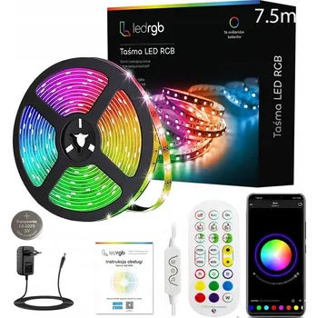 LED osvětlení LED pásek 7.5M RGB 5050 APLIKACE DÁLKOVÝ OVLADAČ RÁDIOVÝ 2.4G HUDBA SET 225 LED