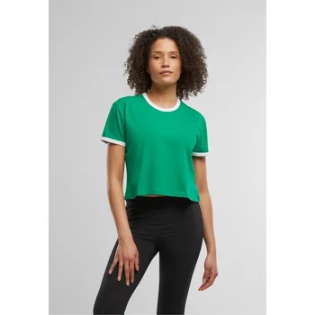 Ladies Contrast Retro T-Shirt - froggreen/white 4XL