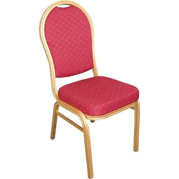 Jídelní židle Bolero stolní židle s klenutým opěradlem hliníkové červené (sada 4ks)
