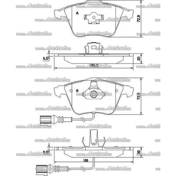 Brzdová destička Starline Brzdové destičky, sada BD S837P