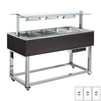 Bufet vyhřívaný, vodní GN 3-1/1 Wenge | REDFOX - ES RED+ 3W