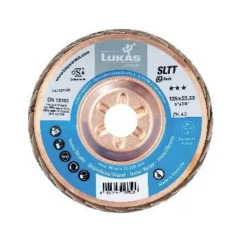 Brusný kotouč LUKAS brusný lamelový kotouč SLTT zirkon-korund o 125 mm zrnitost 40