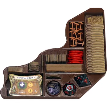 Příslušenství k deskovým hrám MitroCZECH Pořadač na komponenty pro Everdell The Complete Collection (Divukraj). Barva: Hnědá