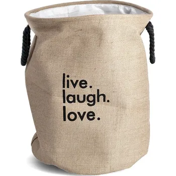 Koš na prádlo Zeller Koš na prádlo DENIM, kulatý, 60 L, béžový