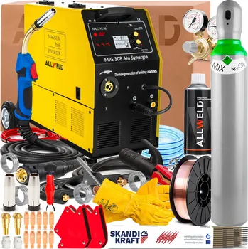 Svářečka Svářečka MAGNUM MIG 308 ALU SYNERGIE 400V 300A Měkké pájení TIG DC SPOT