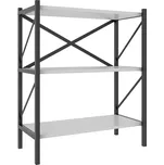 VCM Regál Insasi, v industriálním stylu (2dílná, bílá)