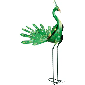 Zahradní dekorace LIVARNO home Solární dekorativní pták (páv/zelená)