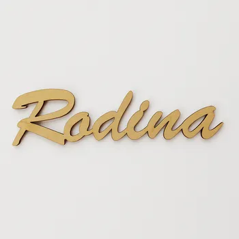 Vánoční dekorace Dřevěný výřez nápis RODINA č.2 vel.1