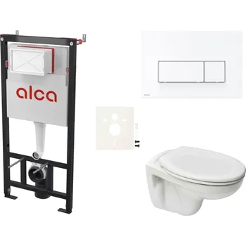 Cenově zvýhodněný závěsný WC set Alca do lehkých stěn / předstěnová montáž+ WC S-Line S-line Pro SIKOASP7 - SIKOASP7
