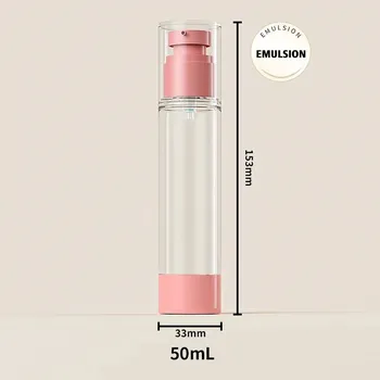 Cestovní plastová lahvička s pumpičkou na kosmetiku | kosmetické obaly - 50ml pleťové mléko