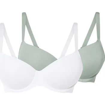 Podprsenka esmara® Dámská podprsenka, 2 kusy (zelená/bílá, 90C)