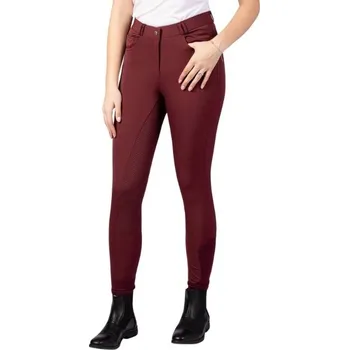 Jezdecké kalhoty Dámské jezdecké rajtky HARRY'S HORSE Redwood full grip vínové (44)