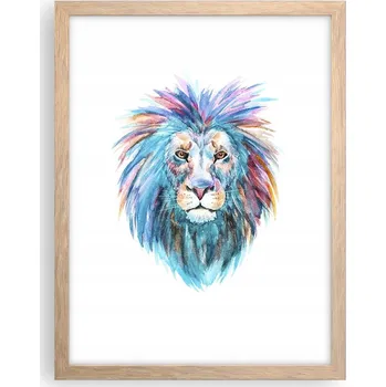 Obraz Obraz plakát v rámu světlý dub do obýváku 30x40 zvířata plakáty na zeď