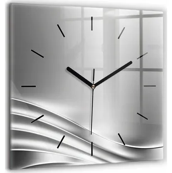 Hodiny Nástěnné hodiny Wallfluent stříbrné 60 cm