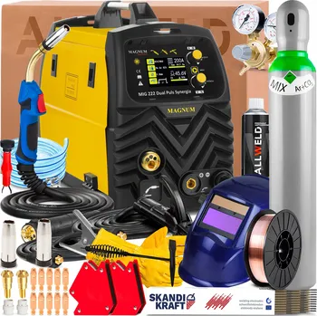 Svářečka Svářečka MAGNUM MIG 222 DUAL PULS 230V 200A Synergie MMA TIG Pájecí svařování