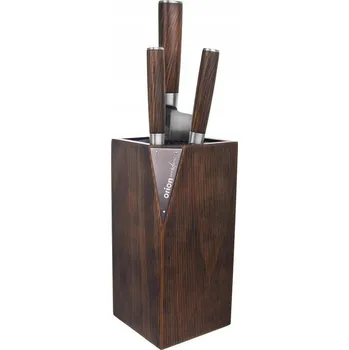 Stojan na nože Stojan nože Orion 23 cm hnědý dřevěný