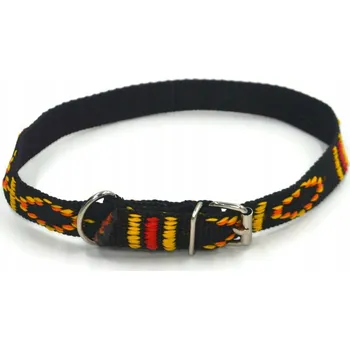 Obojek pro psa Alizoo Silný obojek pro psa s indiánským vzorem, kovová spona 20mm/43-51cm