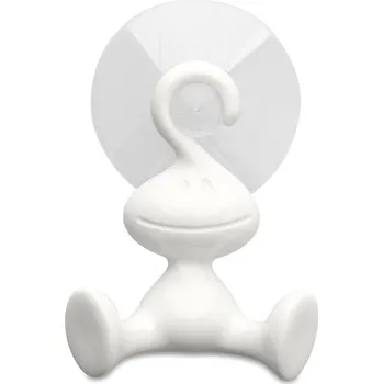 Věšák Koupelnový háček na ručníky s přísavkou MORITZ, bílý, KOZIOL