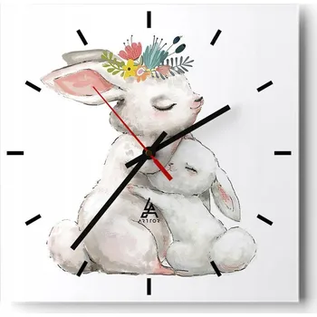 Hodiny Nástěnné hodiny do kuchyně 30x30 Pro Děti Stylové hodiny na skle Loft Tiché