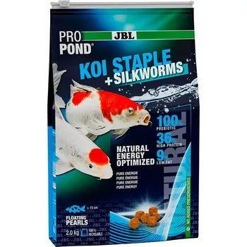 Krmivo pro rybičky JBL ProPond Koi Staple + Silkworms Pearls 2 kg