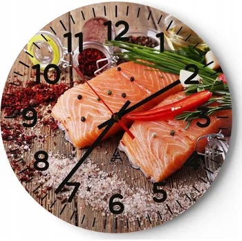 Hodiny Nástěnné hodiny do obýváku 40x40 Gastronomie Hodiny na skle Loft Tiché