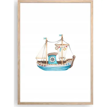 Obraz Plakát v rámu světlý dub do obývacího pokoje ložnice 50x70 loď moderní obraz