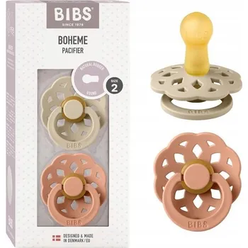 dudlíky Kulatý gumový Dudlík Bibs 6 měsíců +