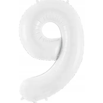 Balónek Fóliový balónek ČÍSLICE 9 BÍLÁ, 92 cm