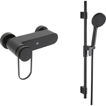 Sprchový set Sprchová baterie SAT Fusion se sprchovým setem 150 mm černá matná SATBSFU268KPCCSET - SATBSFU268KPCCSET
