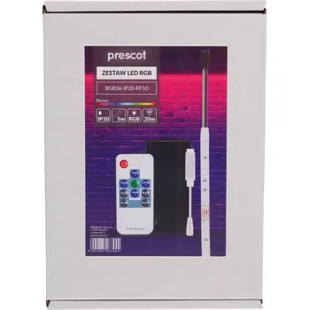 LED páska SADA LED RGB PÁSEK 36W 150 LED 10 tlačítek PRESCOT 5 m