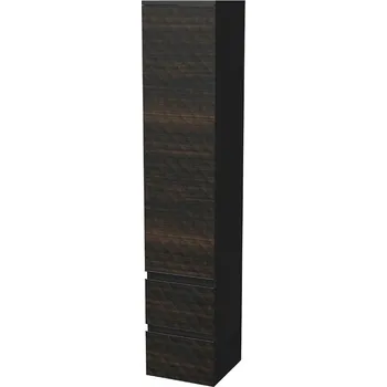 Koupelnový nábytek Koupelnová skříňka vysoká SAT Cube Way 32,5x163x33 cm hnědá mat CUBE3DV351DL2ZHP - CUBE3DV351DL2ZHP